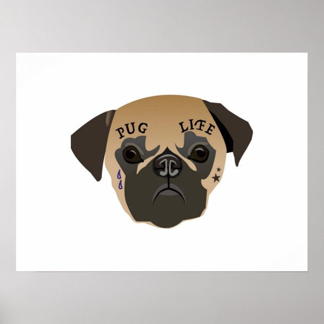 Poster Pug Lovers | Vida útil cúbica (Frente)