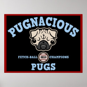 Pôster Pugs Pugnacious