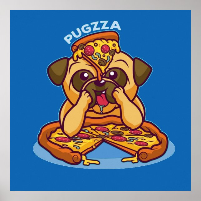 Poster Pugzza, Pizza Pug (Frente)