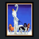 Pôster Pullman Art Deco Ad (1930) 16x20<br><div class="desc">Fantástico Impressão de Art Deco de 1930 para o Pullman Winter Comfort.</div>