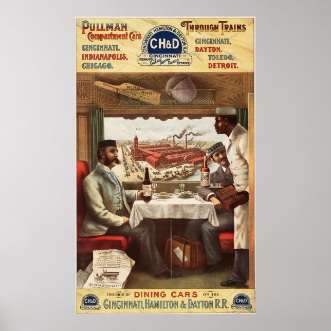 Poster Pullman jantando carro no trem (Frente)