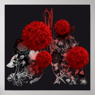 Poster Pulmões Florais
