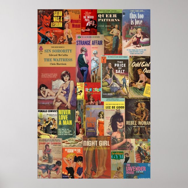 Poster Pulp Ficção Lésbica (Frente)