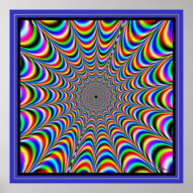 Pôster Pulsando Aranha de Cores (Frente)