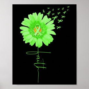 Poster Pulseira Verde Daisy Faith Conscientização da Saúd