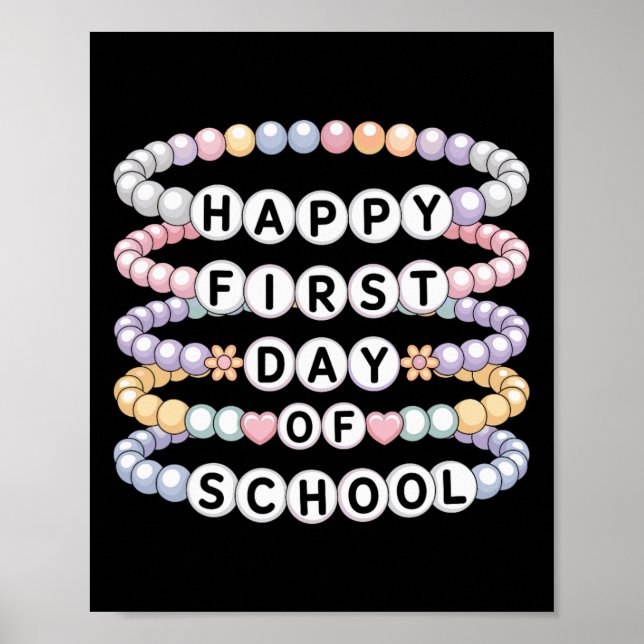 Poster Pulseiras de Boas-Vindas de Volta à Escola Primeir (Frente)