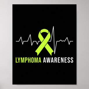 Poster Pulso cardíaco de consciência do linfoma