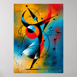 Poster Pulso Celestial – Parede Geométrica Abstrata Moder