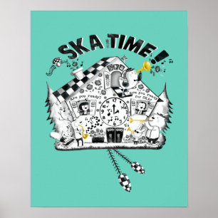 Poster Pulso de disparo de cuco do tempo de Ska