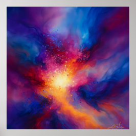 Poster Pulso do Infinito Abstrato