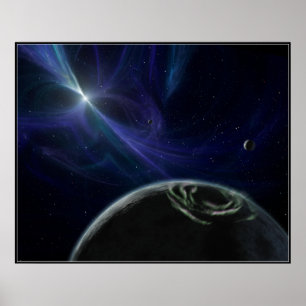 Poster Pulsor e planetas na órbita