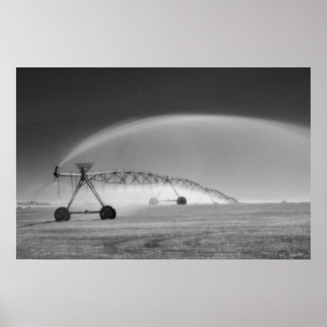 Pôster pulverizador de pivô infravermelho a leste do colo (Frente)