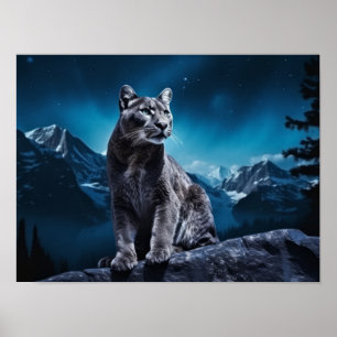 Poster Puma Animal Selvagem Natureza Selvagem Parede Colo