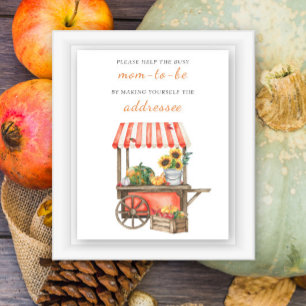 Poster Pumpkin - Ajude o Busy Mãe-to-Ser Destinatário