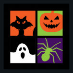Poster Pumpkin Black Cat Spider Ghost Halloween Pop Art P<br><div class="desc">Pumpkin Black Cat Spider e Ghost Vintage Halloween Pop design de Dia de as Bruxas engraçado de fantasia para vestir quando você for Trick ou Tratar. Esta mercadoria assustadora e esquisita é excelente de uma festa noturna assustadora de Halloween com fantasmas assustadores ou filme de terror. Vai bem com a...</div>