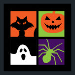Poster Pumpkin Black Cat Spider Ghost Halloween Pop Art P<br><div class="desc">Pumpkin Black Cat Spider e Ghost Vintage Halloween Pop design de Dia de as Bruxas engraçado de fantasia para vestir quando você for Trick ou Tratar. Esta mercadoria assustadora e esquisita é excelente de uma festa noturna assustadora de Halloween com fantasmas assustadores ou filme de terror. Vai bem com a...</div>