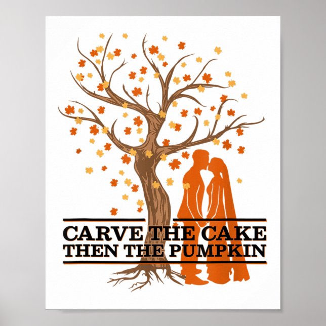 Poster Pumpkin Carver &amp; Bolo De Casamento Para Bride  (Frente)