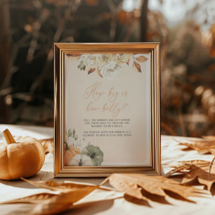 Poster Pumpkin Chá de fraldas Como É Grande O Sinal De Su