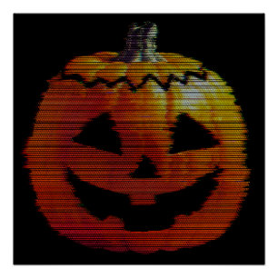 Pôster Pumpkin de TV reluzente