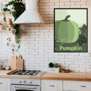 Poster Pumpkin - Decor de Parede da Cozinha Verde