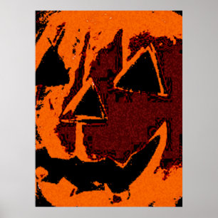 Poster Pumpkin do Halloween - estilo do Grunge + suas ide