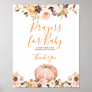 Poster Pumpkin doce Orações Florais Russas para Bebê