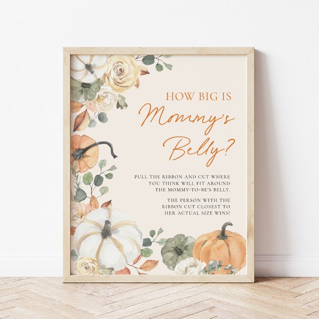 Poster Pumpkin Em Que Grande É O Sinal De Jogo De Chá De  (Criador carregado)