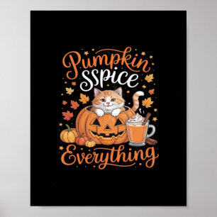 Poster Pumpkin Especiaria Tudo Gato Fala De Outono Fal De