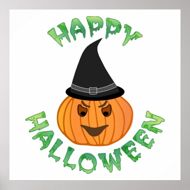 PÔSTER PUMPKIN "FELIZ HALLOWEEN" (Frente)