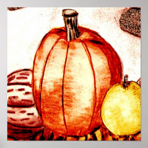 Poster Pumpkin & Fruta