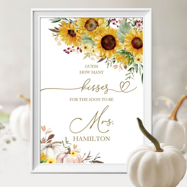 Poster Pumpkin Girassol Quantos Beijos Assinam (Criador carregado)