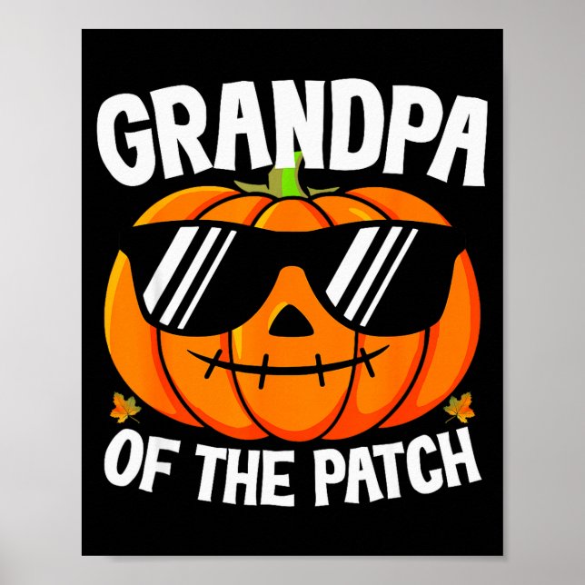 Poster Pumpkin Grandpa Of The Patch Halloween Family Matc (Frente)