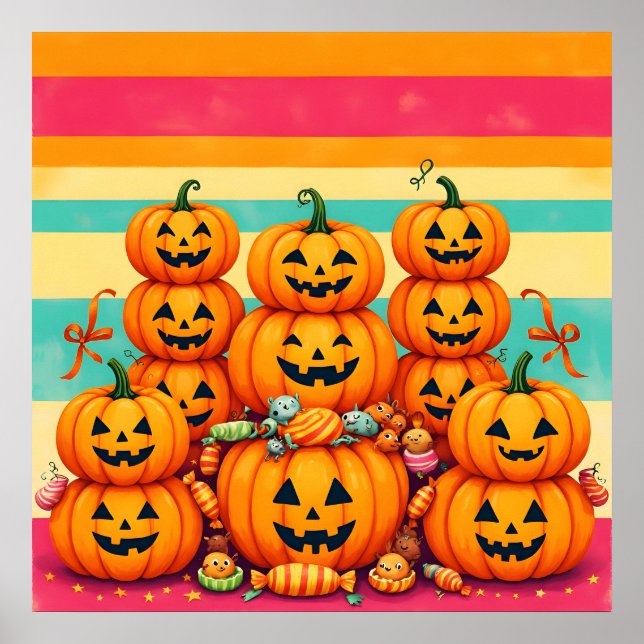 Poster Pumpkin Parade Sunset (Frente)