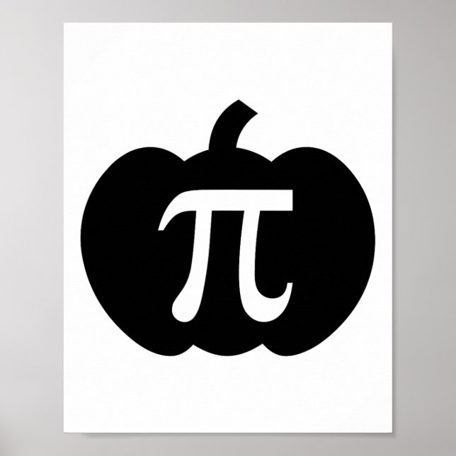 Poster Pumpkin Pi Pie Math Professor Halloween Engraçado  (Frente)