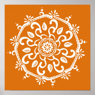 Poster Pumpkin Pie Mandala