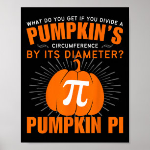 Poster Pumpkin Pie Math Halloween Pi Day Figurume Men War
