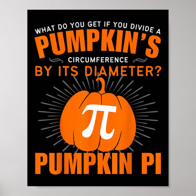 Poster Pumpkin Pie Math Halloween Pi Day Figurume Men War (Frente)