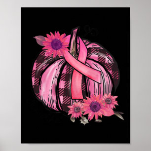 Poster Pumpkin rosa Diluição do Cancer de girassol