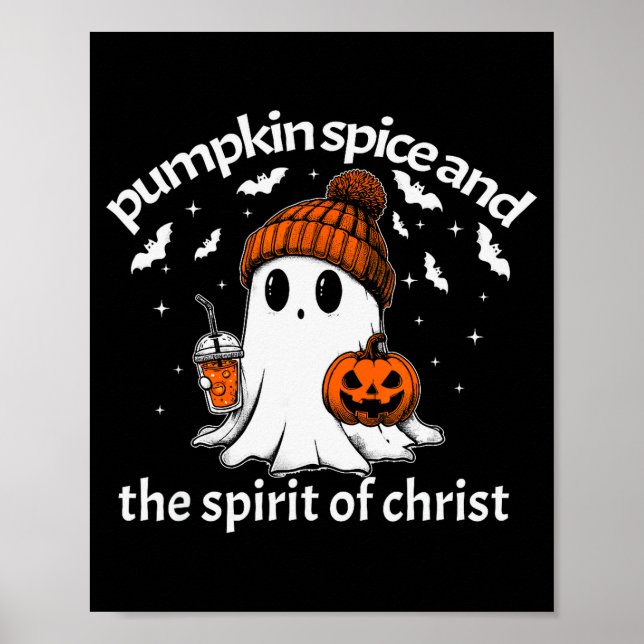 Poster Pumpkin Sce And The Srit Of Christ Funny Ghost Hal (Frente)