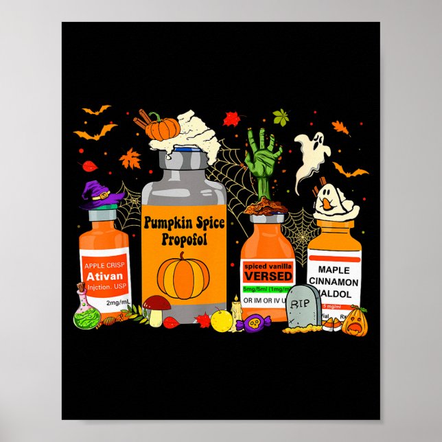 Poster Pumpkin Sce Profol Ativan Versed Haldol Halloween  (Frente)