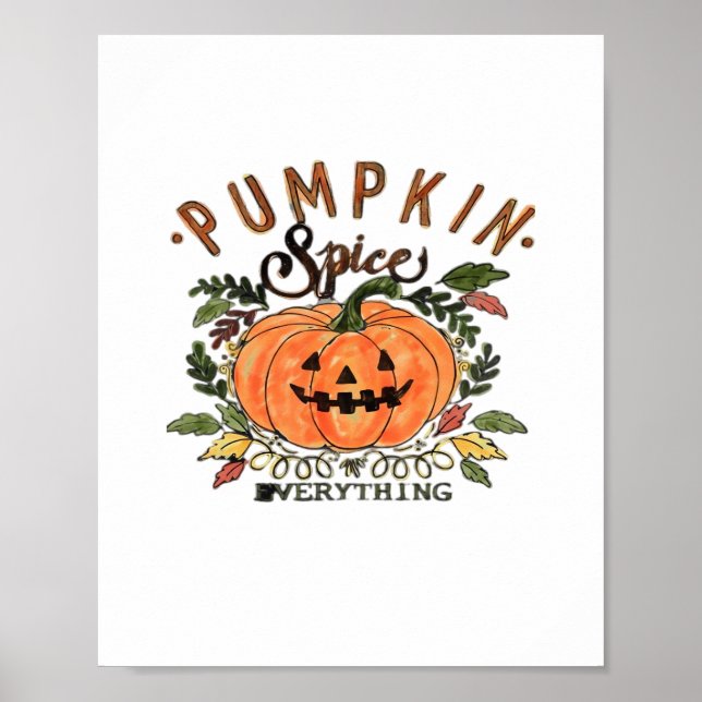 Poster Pumpkin Spice All - Coleção de Halloween (Frente)