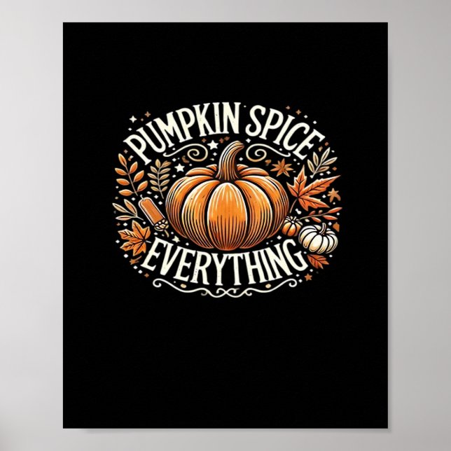 Poster Pumpkin Spice All Slogan Cote (Frente)