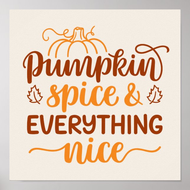 Poster Pumpkin Spice e tudo de bom (Frente)