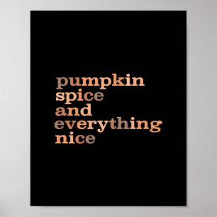 Poster Pumpkin Spice E Tudo Muito Engraçado Outono