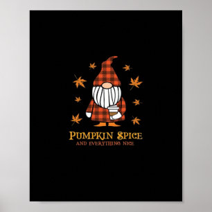 Poster Pumpkin Spice E Tudo O Bonito Bebendo Gnome C