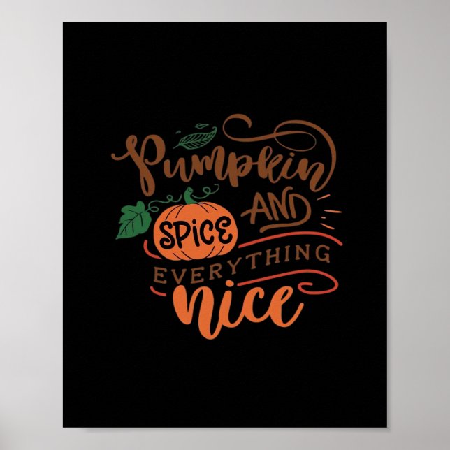 Poster Pumpkin Spice E Tudo O Que É Boa Lama (Frente)