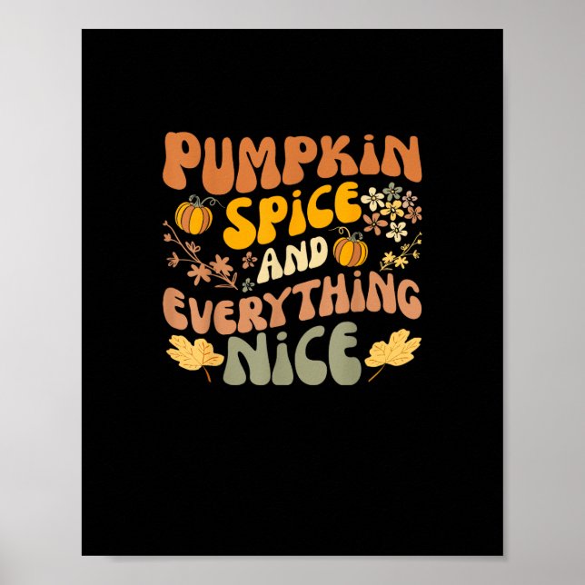 Poster Pumpkin Spice E Tudo O Que É Boa Queda (Frente)