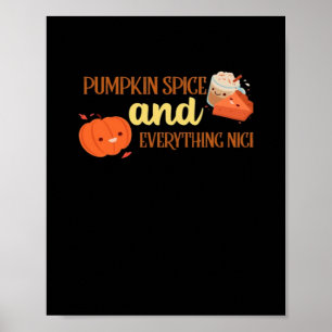 Poster Pumpkin Spice E Tudo O Que É Bom Design No Outono