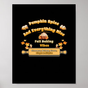 Poster Pumpkin Spice E Tudo O Que É Bonito Cai Na Boca