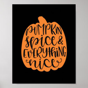 Poster Pumpkin Spice E Tudo O Que É Legal - Fall Season